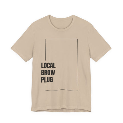Local Brow Plug Unisex Jersey Tee - Stylish Casual Wear, Gift for Beauty Enthusiasts, Trendy Fashion Statement, Comfortable Everyday Tee