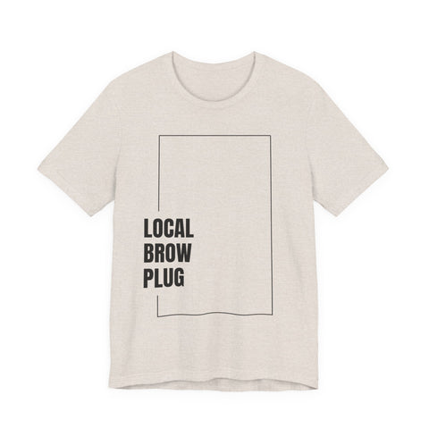 Local Brow Plug Unisex Jersey Tee - Stylish Casual Wear, Gift for Beauty Enthusiasts, Trendy Fashion Statement, Comfortable Everyday Tee