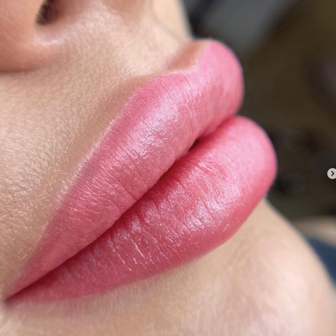 Lip Blushing Session with One Touch Up
